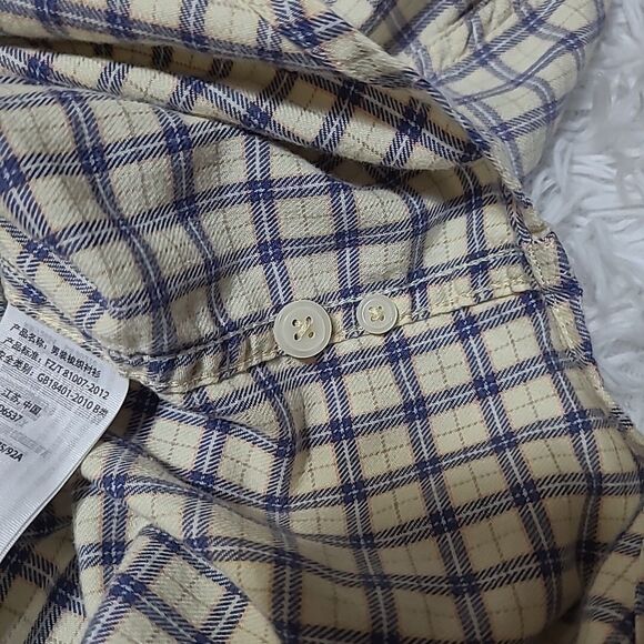 Abercrombie and Fitch Mens Long Sleeve Button Down Shirt Size Small Yellow Plaid - Picture 6 of 12